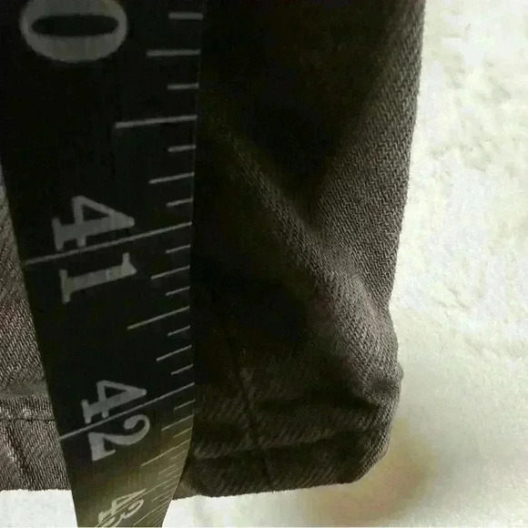 Zara Chocolate Brown Denim Jeans 90s Slim With Split Hem Size 10 - Picture 10 of 12